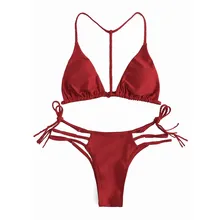 Страуса biquinis сексуальный женский клетчатый костюм летний бюстгальтер пуш-ап с повязками пляжная одежда maillot de bain