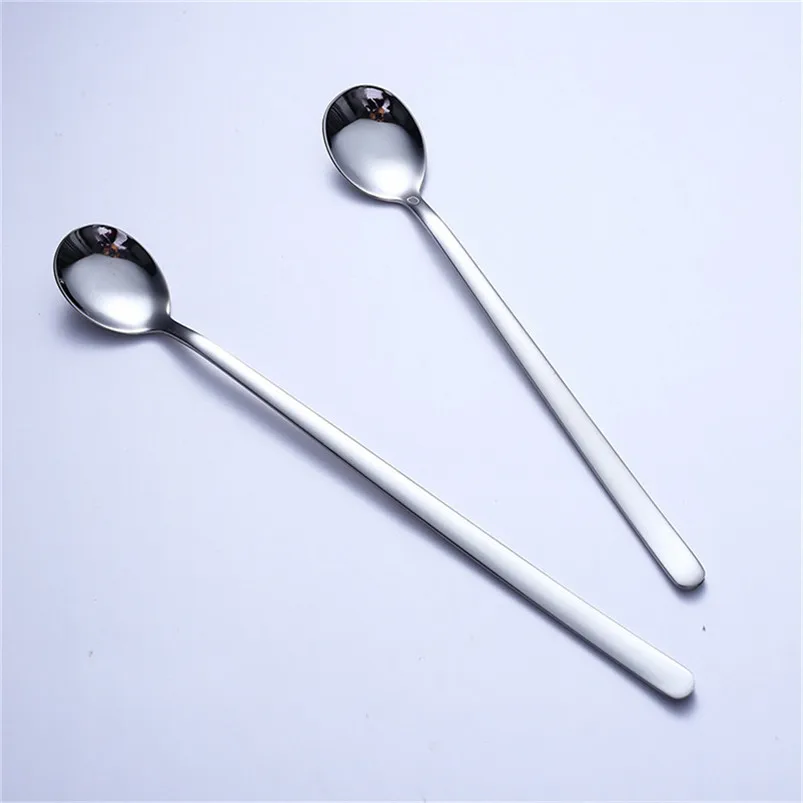 Coffee Latte Spoon Food Grade Stainless Steel Long Handle Glass Ice Cream Sundae Tea Spoon Kitchen Tableware R08 (3)