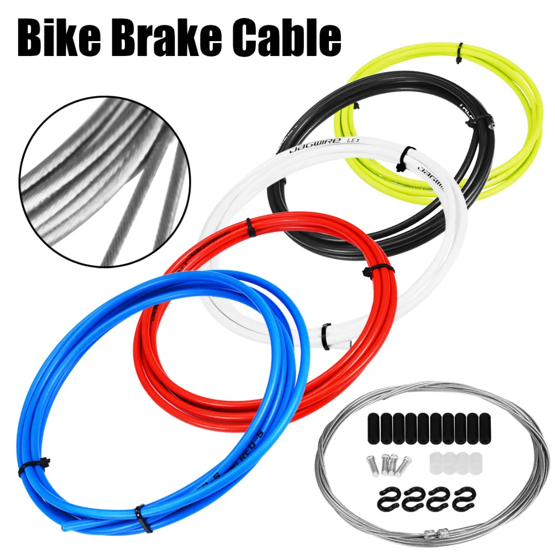Bike Bicycle Front Rear Brake Shifter Cable Housing Kit Set Mountain Road Bicycle Cycling Line Kit Brake Cable 5 Colors