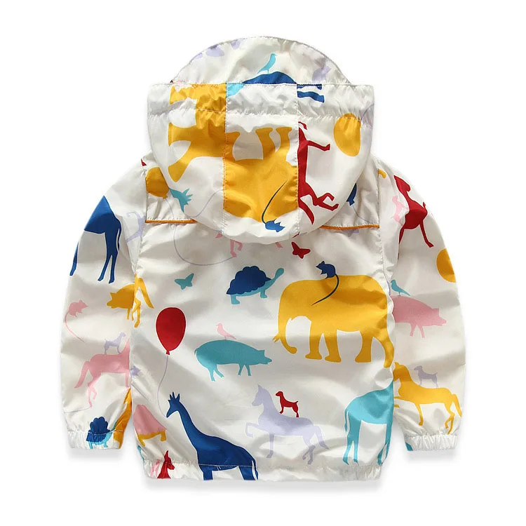 Детская куртка с принтом животных брендовая куртки для маленьких мальчиков весна-осень детская верхняя одежда для мальчиков возрастом от 1 до 6 лет одежда для новорожденных девочек