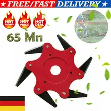 New 6 Stahlklingen Rasenm�her Grasfresser Trimmerkopf Freischneider 65Mn  DE