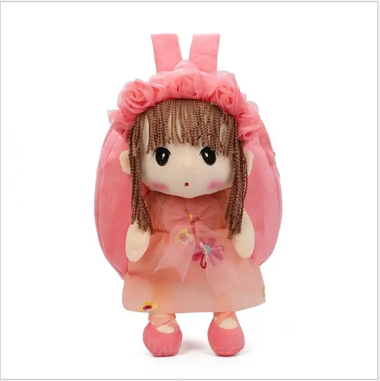 

Kids Plush Backpack Baby Cute Cartoon Girls School Bag Food Storage Bag Toy for Kindergarten Girl Doll Bags For Gifts
