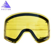 Anti-fog UV400 Skiing Goggles Lens Glasses Weak Light tint Weather Cloudy Brightening Lens For HB 108 (Only Lens) ACC30019