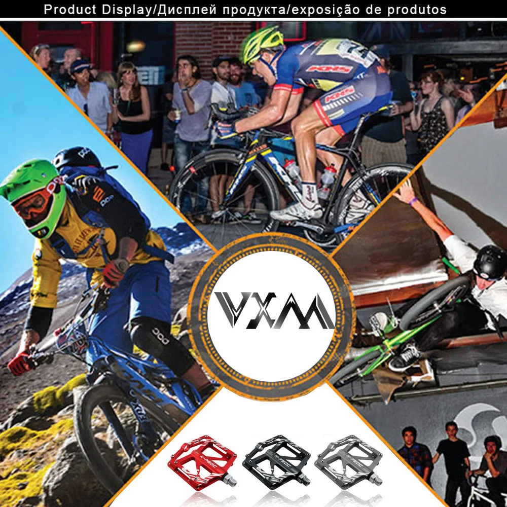 Велосипедная педаль VXM из алюминиевого сплава, педаль для горного велосипеда, MTB, Шоссейная, велосипедная, герметичная, 3 подшипника, педали для BMX, ультра-светильник, запчасти для велосипеда