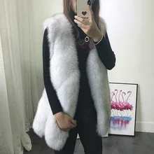 JKP женская кожаная куртка с натуральным лисьим мехом длинная куртка с натуральным мехом тонкая модная женская HC-18