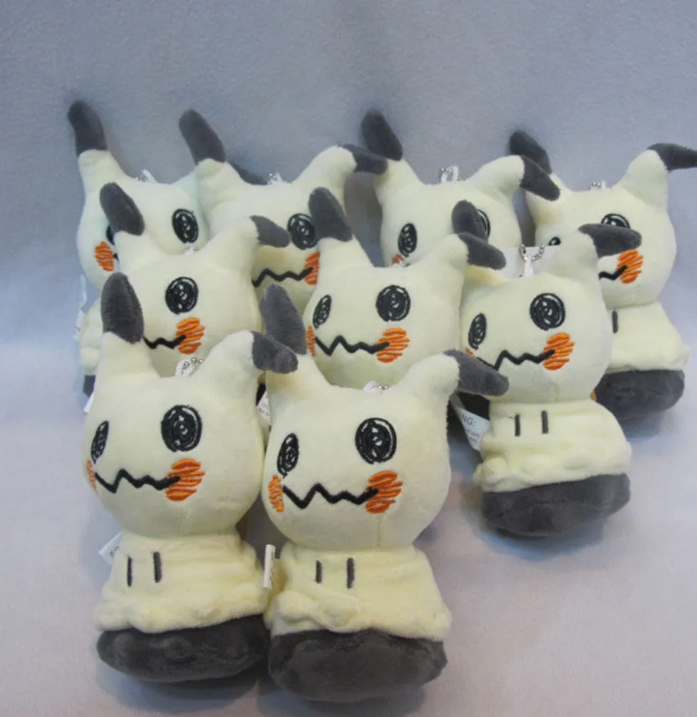 10 шт./лот миниатюрный плюшевый кулон Mimikyu в мультяшном стиле мягкие куклы брелок