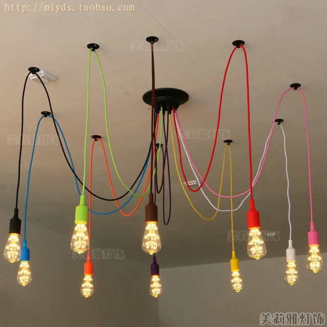 Colorfull American Retro Loft Style Led Pendant Lights Colorfull American Retro Loft Style Led Pendant Lights Fixtures For Bar Lampe Edison Vintage Lamp