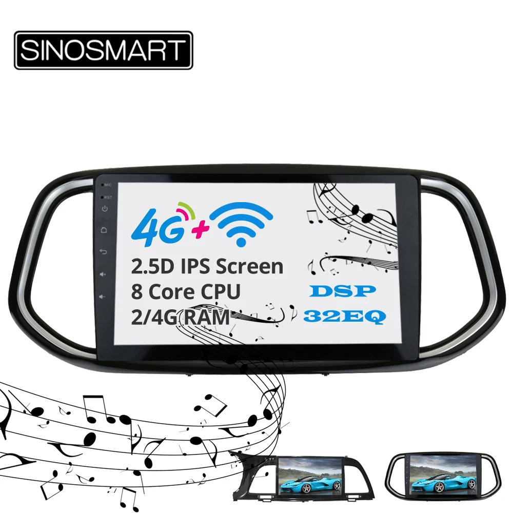 Sale Sinosmart  Android 8.1 2Din IPS/QLED 2.5D screen car gps radio navigation player for Kia K4 KX3 2015 0