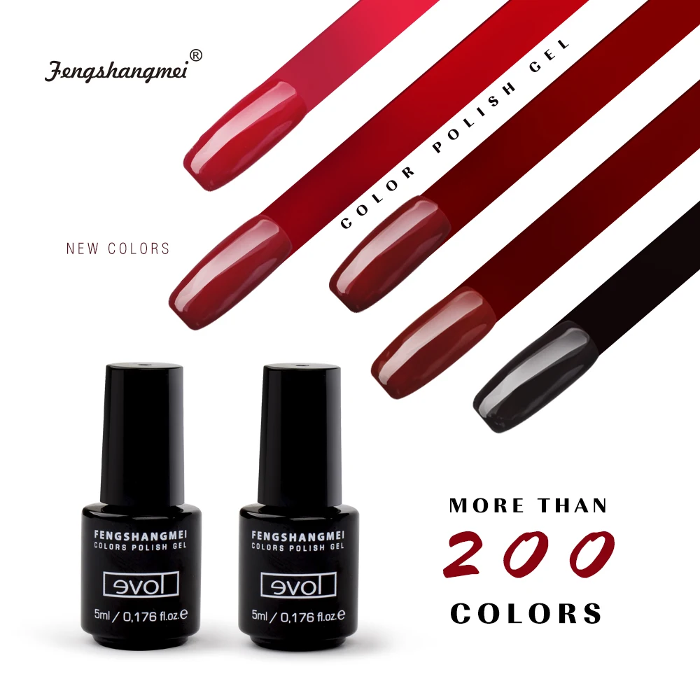 

fengshangmei 5ml polishing for nails Esmalte Permanente Nail Gel Lacquer Long Lasting UV gel nagellak Easy Colored Gel Varnish