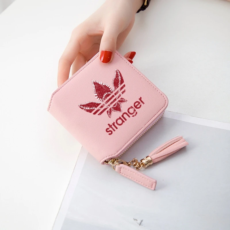 

Frdun Tommy 2018 Stranger Things Kpop Accessories Women Wallets Short Zipper Card Girl Wallet and Purses Mini Bags Stylish Cases