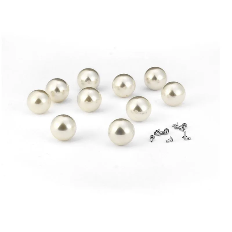 6mm-14mm pearl rivet ABS single hole half imitation DIY coat cap decoration accessories hand press the nail | Дом и сад