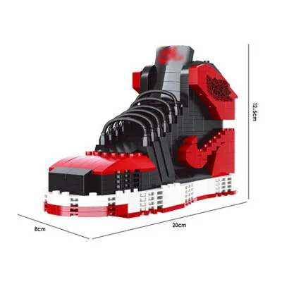 13 различных видов спорта большие баскетбольные кроссовки air jordan brick aj XI XIII III assemable Модель Строительный Блок игрушка для детей Подарки - Цвет: 19005-3no box