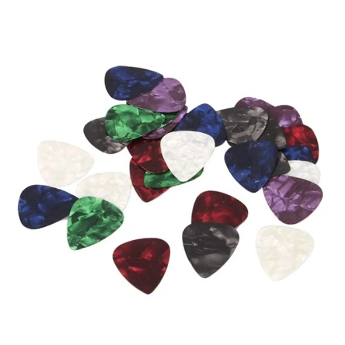 

ELOS-10pcs Stylish Colorful Celluloid Guitar Picks Plectrums 0.71mm