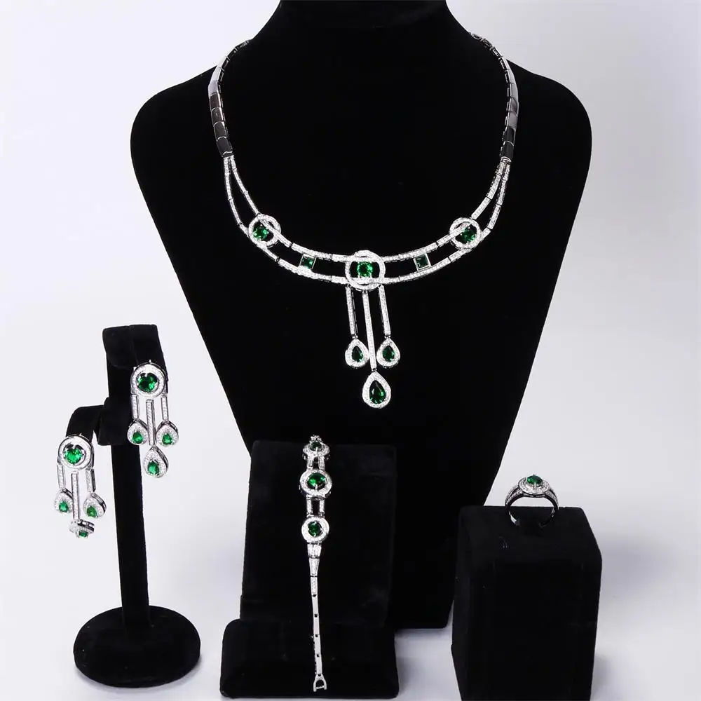 bridal jewelry sets necklace earrings and bracelet