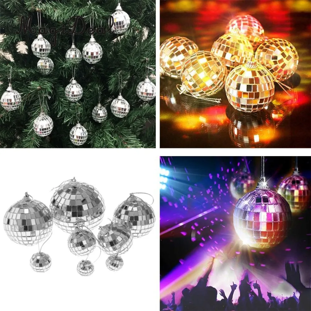 3CM 5CM 8CM Reflective Glass Rotating Mirror Ball With AC Motor For Disco DJ Mirror Reflection Glass Ball Light Bar Decor