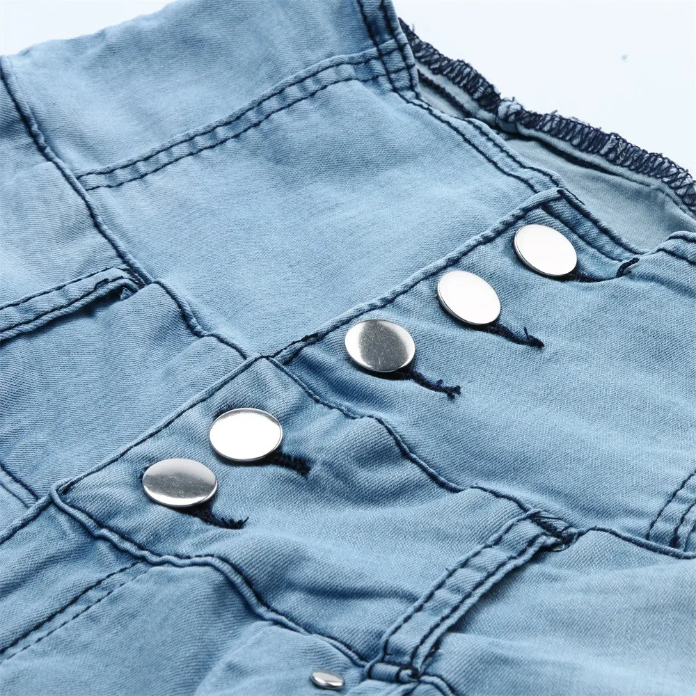 Для женщин высокой талией узкие джинсы из денима, тянущиеся узкие штаны до середины икры Длина джинсы #4O10 # F