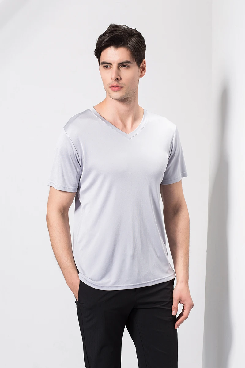 100 Silk Knit Shirts Silk Shirts Men H Silk Shirt Men V Shirt