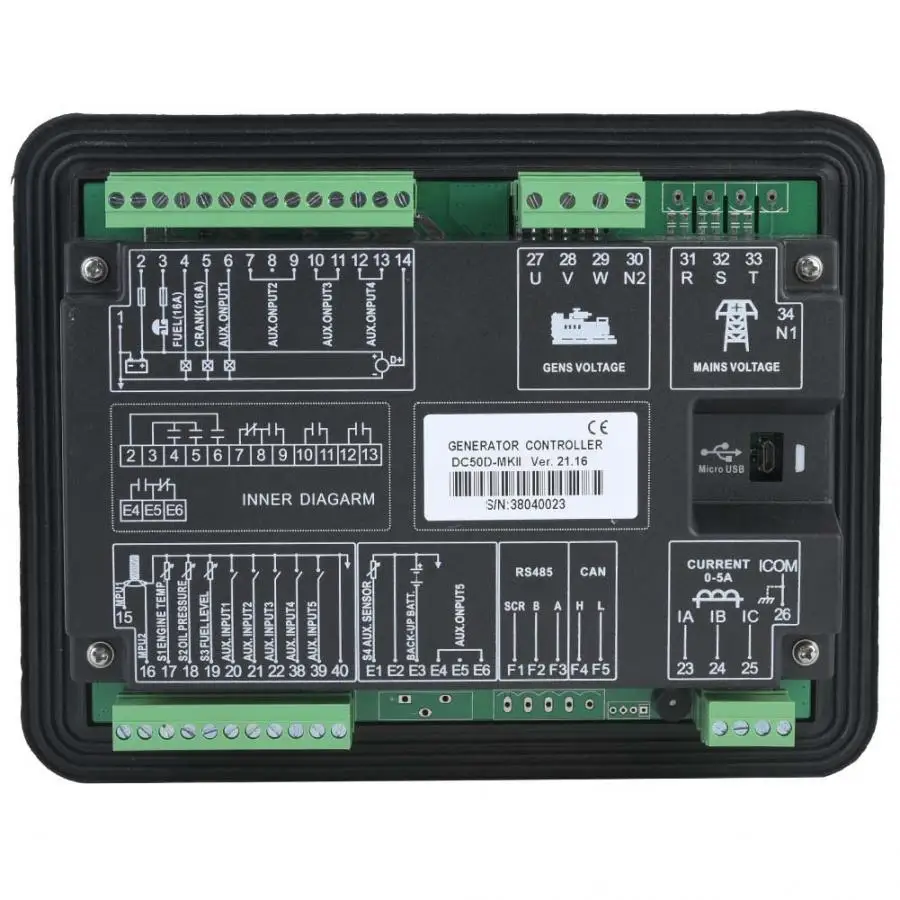 

Generator Parts And Accessories Gas Carburetor For Generators DC50D MKII Electronic Generator Controller Module Control Panel