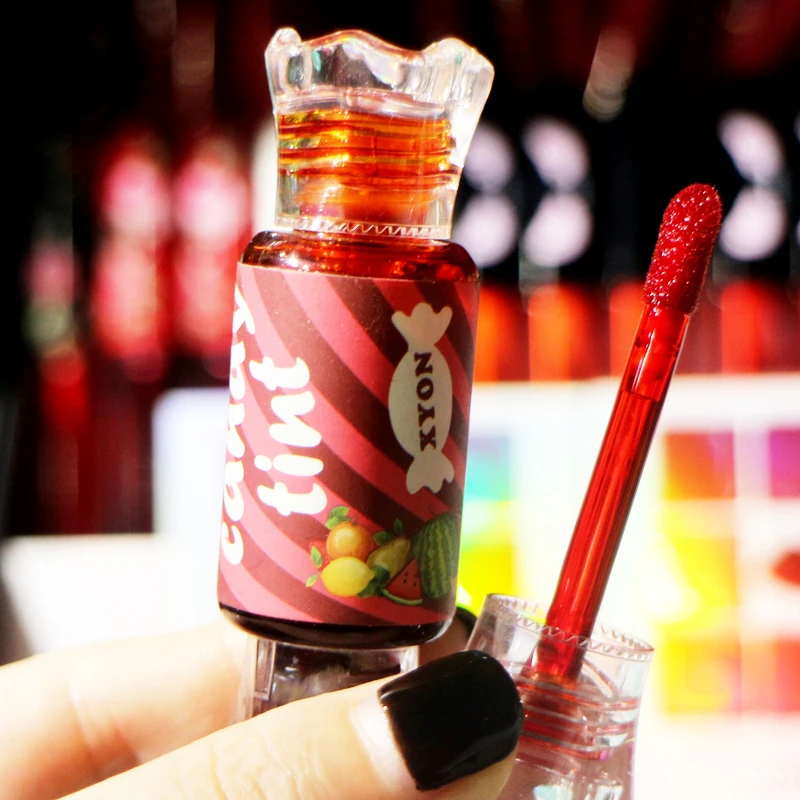

6Colors Long Lasting Tint Lip Gloss Makeup Candy Shape Color Lip Gloss Waterproof Glitter Moisturizing Liquid Lipstick TSLM2