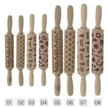 Горячая Рождественская тисненая скалка для выпечки печенья лапши печенье, фондан, пирог, тесто Выгравированный роллер олень; Снежинка#291171