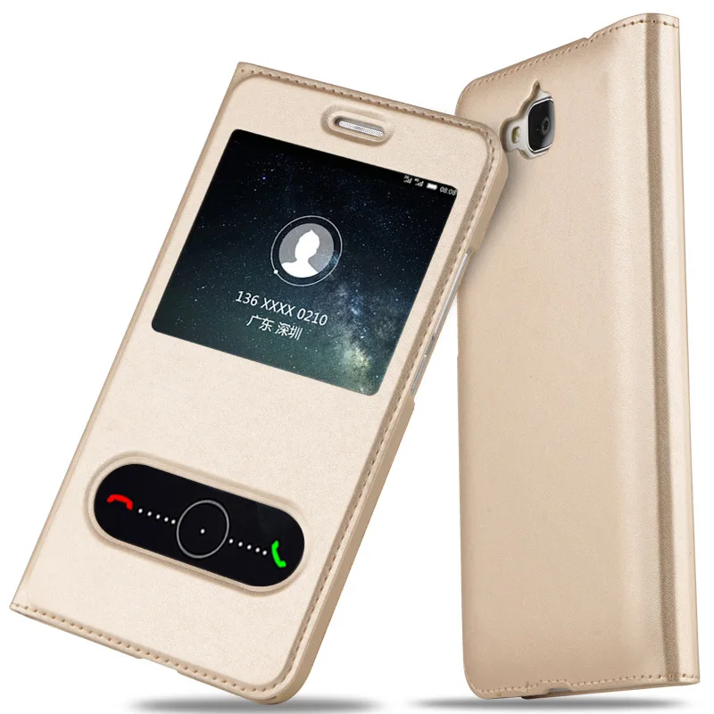 Leather Case For Huawei Honor 4C Pro Flip back Cover For Huawei 4C Pro Honor TIT-L01 Protective Phone Bag Cases Fundas Window