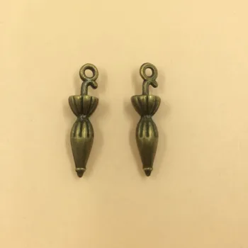

Metal Antique Bronze Umbrella Charm Pendants Diy Jewelry Findings Accessories 27x7mm 30pcs per lot (T482) 2015 New Free Shipping