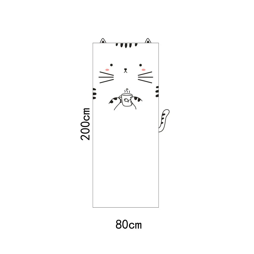 DIY милый кот анимированный съемный арт виниловая Фреска домашний декор для комнаты дверной переключатель наклейки на стену спальня светильник для детской комнаты декор