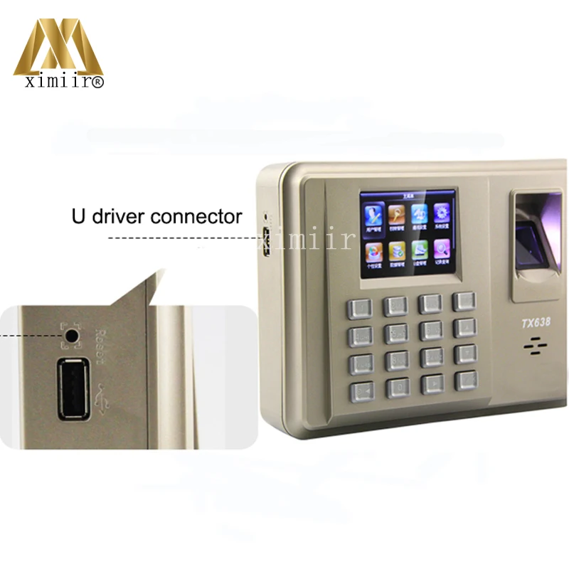 Биометрическая 3000 Емкость отпечатка пальца TX638 система учёта времени отпечатков пальцев с wifi TCP/IP система связи linux