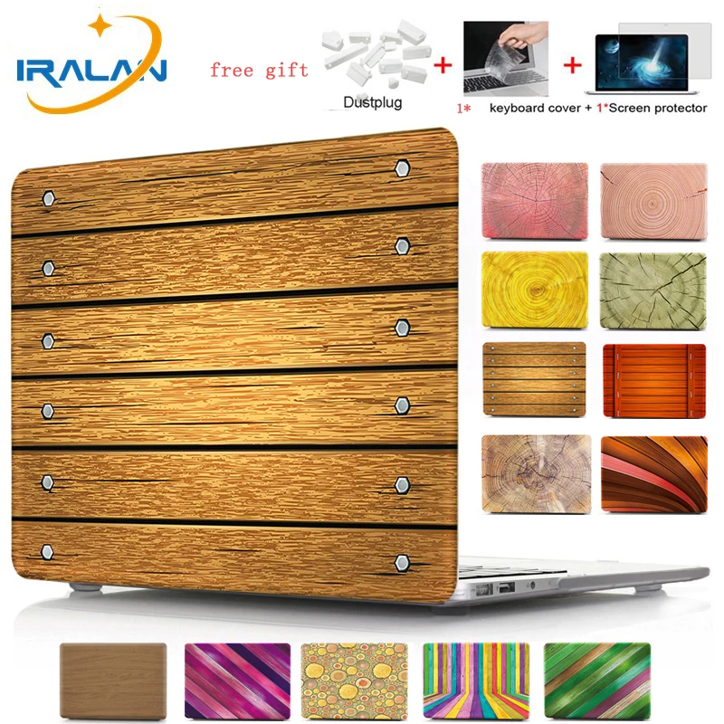 

Wood Grain Pattern Notebook Case For Macbook Air Retina 11 12 13.3 15.4 Pro 13 15 A1706 A1989 A1990 Computer Shell Laptop Cover
