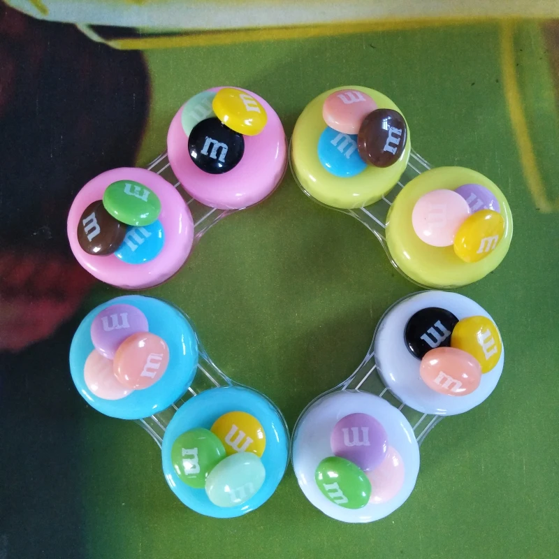 LIUSVENTINA портативный DIY милый красочный M Bean контактные линзы чехол коробка контейнер для цветные линзы подарок для девочек