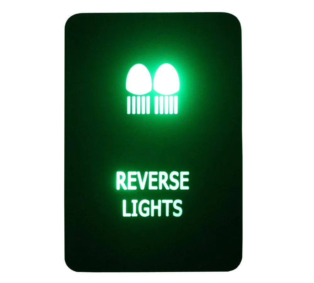 Green LED DIY Switch 12V 3Amp REVERSE LIGHTS Push Button Switch For
