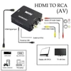 Adaptador AIXXCO HD 1080P HDMI a AV/RCA CVBS, miniconvertidor de vídeo HDMI2AV para HDTV TV PS3, ordenador, PC, VCR, NTSC ► Foto 3/6