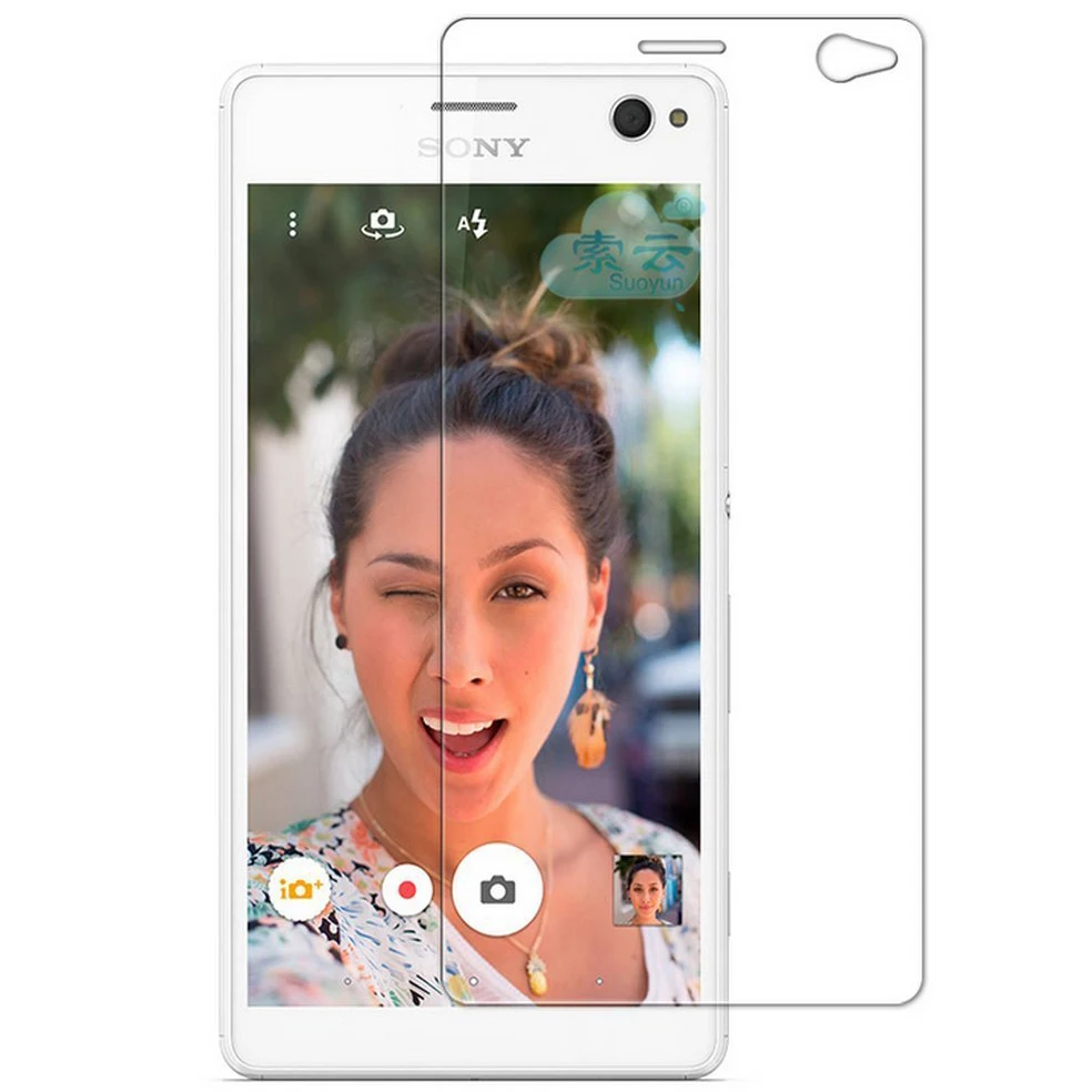5 шт./лот закаленное Стекло для sony Xperia C4 двойной Экран протектор Защитная пленка