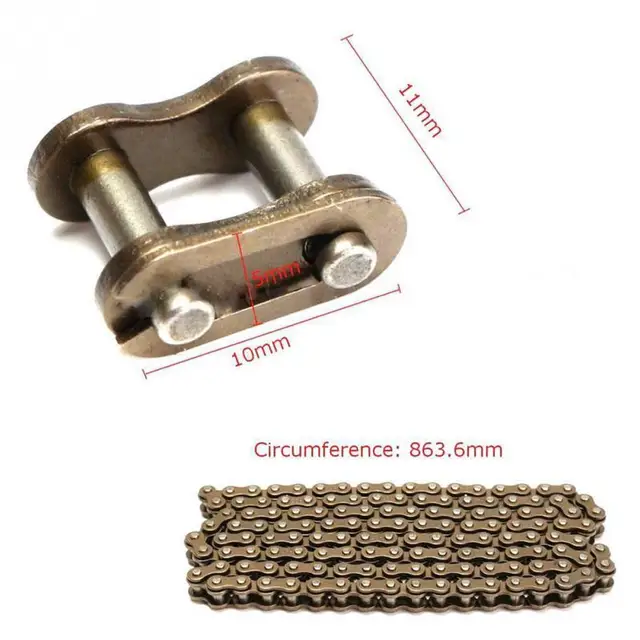 25H 136 Segment Chain For Electric Scooter 55-65-80 Gear Chain Drum