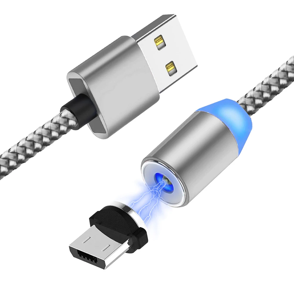 NISI 1 м 2 м 3,28 фута светодиодный Micro USB Магнитный зарядный кабель для samsung Xiaomi huawei LG htc OPPO VIVO Android Phone универсальный кабель