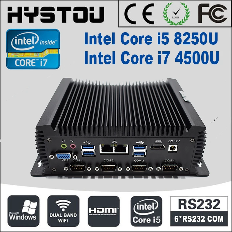 

Newest windows 10 RS485 COM 2 intel NUC core i5 8250u Computer core i7 windows 7 Industrial pc 7500u desktop VGA HDMI HTPC