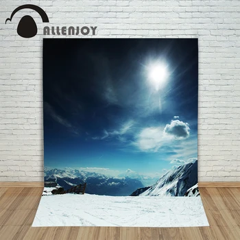 

Allenjoy backdrops photography winter nature Landscape snow mountain photo studio background photocall photophone for photo