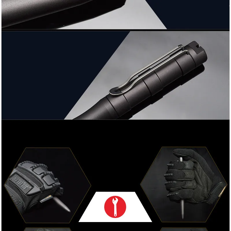Бесплатная доставка Новый стиль самообороны Личная безопасность тактическая ручка карандаш с функцией записи вольфрамовой стали