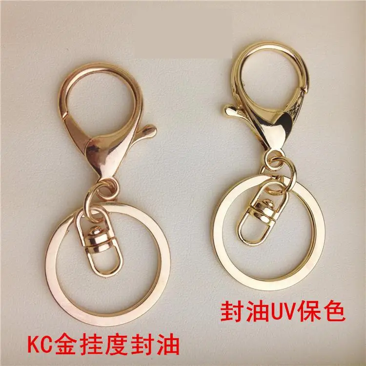 

Direct Manufacturers 33mm Keychain Uv Color Oil Seal Keychain Diy All-match Lobster Clasp Accessories Wholesale