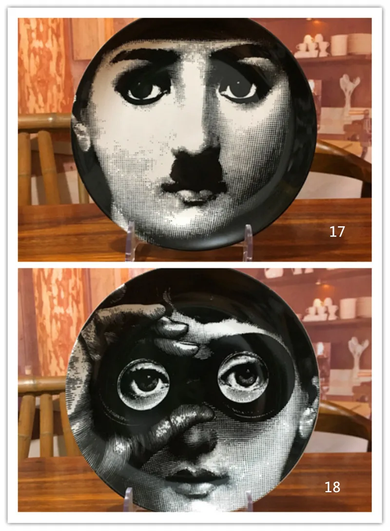 Винтаж rosenthal Piero fornasetti принты в пластины наволочка для подушки, накидка художественная тарелка Wall art спальня для дома, кафе, тонкая работа; модный Декор