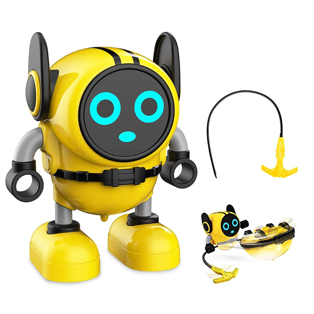 

Gyro Robot Toys R7 Detachable Removable Gyroscopes Top 3-Modes Wind-up Car Launching Mode Robots Gyro Pull Back Educational Toy
