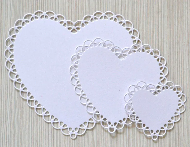 Nested lace heart frame metal Cutting Dies Scrapbooking craft Dies cuts thin paper art emboss card make stencil 10.7x10cm