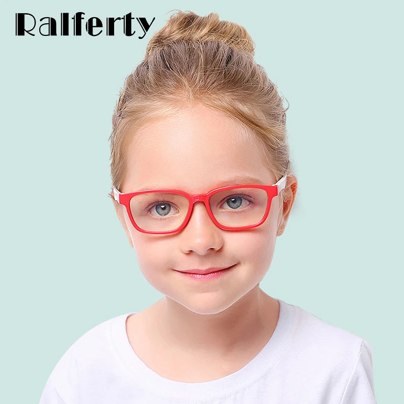 Ralferty 2018 Детские квадратные очки анти синие блокирующие компьютерные оправа для