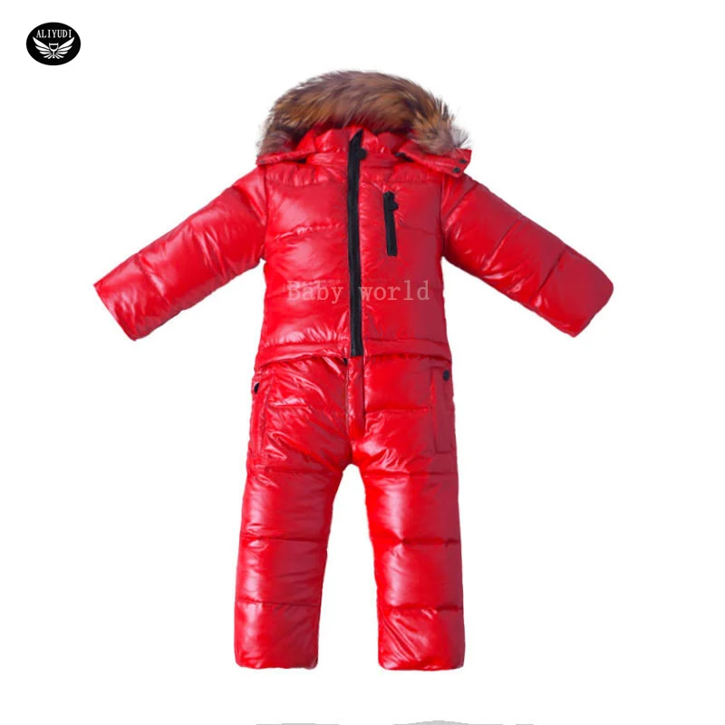 2016 Baby ski suit boys girls down jacket suit rompers baby outerwear