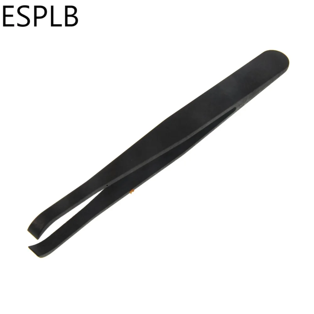 1set//8Pcs Anti-static Tweezer Tool Black+White Straight Bend Plastic