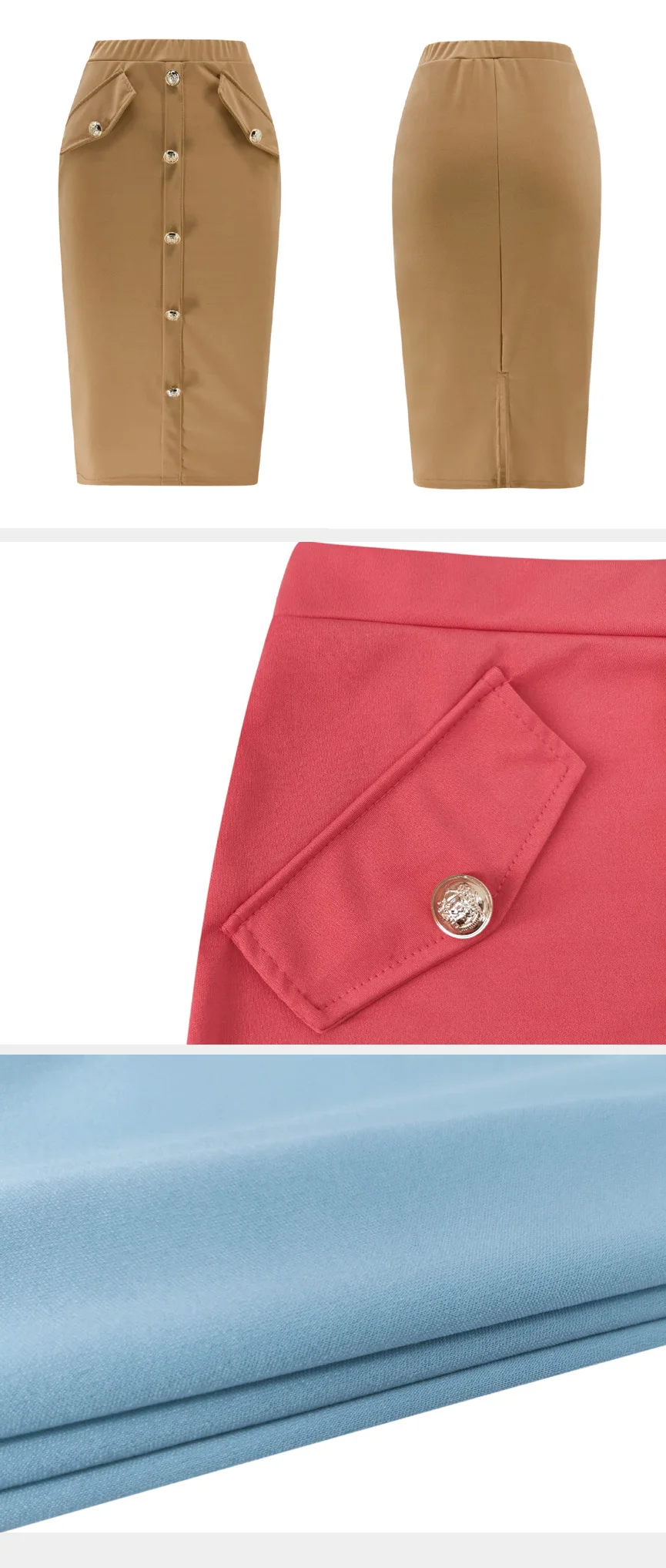 A Forever Весенняя женская офисная юбка с разрезом однобортная Эластичная Высокая талия тонкая посылка юбка-карандаш M-1073