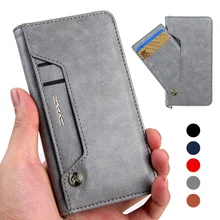 font b 2018 b font Colorful Sided Card Holder Magnetic Flip Stand Leather Wallet Case