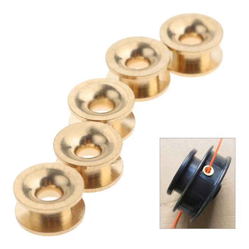 

5pcs Trimmer Head Eyelet Brass Sleeve Brush Cutter Grass Weed Herb Trimmer Heads Eyelets Attachment Universal Tool Parts Quality