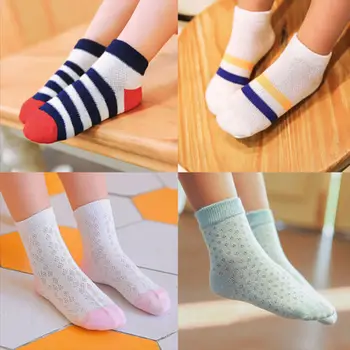 

5 pairs/lot Children Baby Girls Socks Star Striped Fashion Mesh Kids Boy Super Cute Ankle Socks