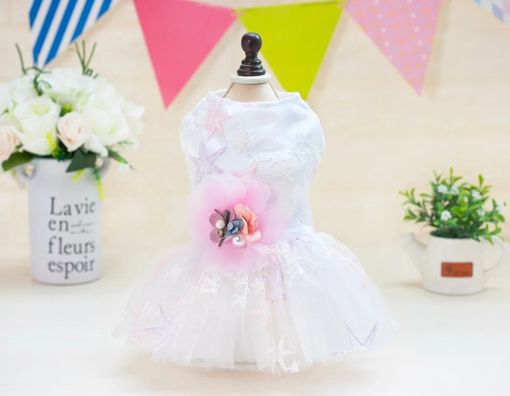 

New Dog Cat Starfish Skirt Pet Puppy Dog Princess Dress Costume Apparel Clothes Dress Summer New Pet Clothes Chihuahua Yorkie